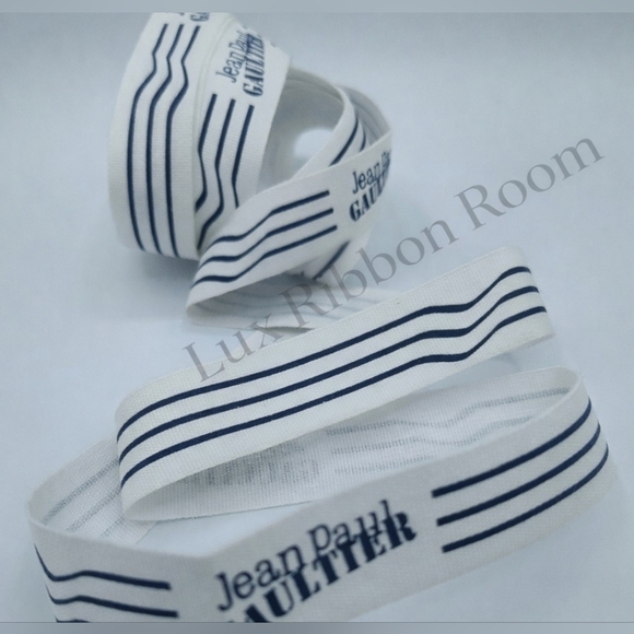Jean Paul Gaultier Nautical Grosgrain Ribbon Authentic Designer Four (4) Yards - Picture 2 of 3